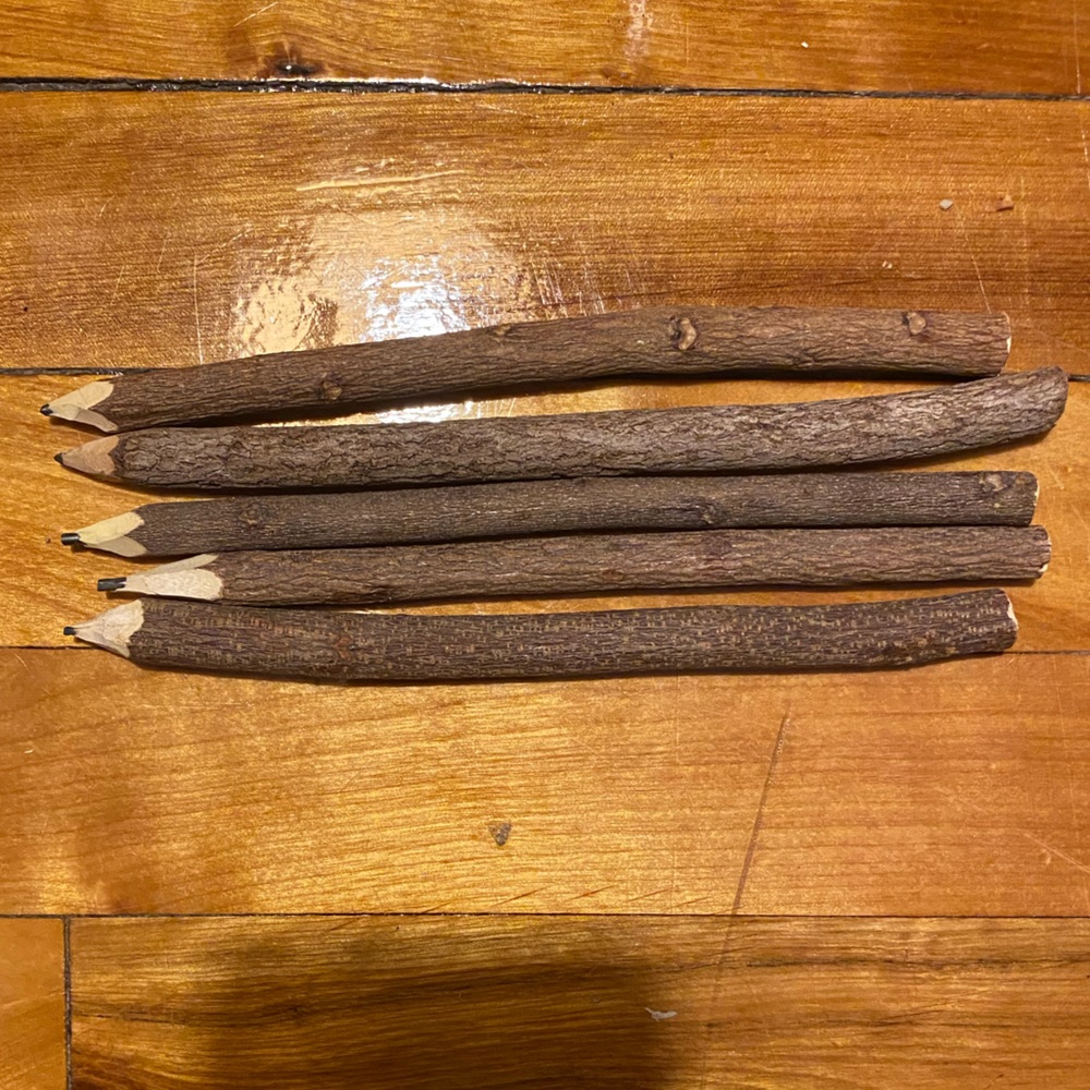 Vintage 90s Branch style hippie tree hugger pencil set